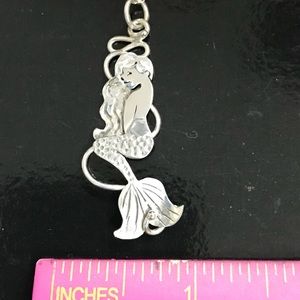 Sterling silver mermaid necklace on 18” chain